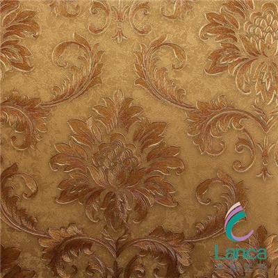 Latest Royal Flower Embossed Washable Design Pvc Classic Wall Paper LCPE1100207