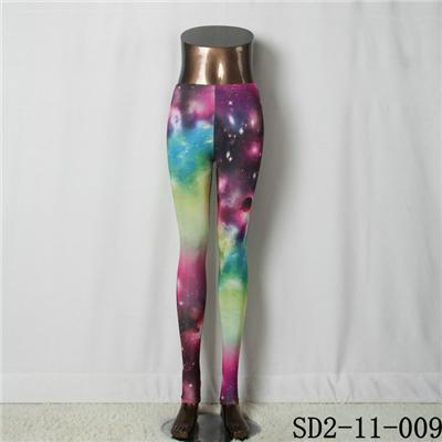 Latest  Fashion Knit Star-river  colorfull Print Slim Leggings