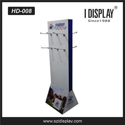 High quality cardboard hook display,various size hook display stand