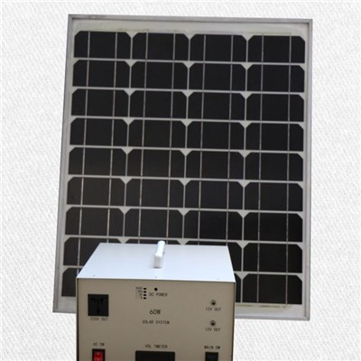 Portable Solar System For Home Use For Mobile Charging For Lighting 60W Solar Home System