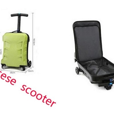 Kick Luggage Scooters with 120 Angle Steering and Knock-Down Design