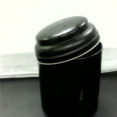 Small Round Coffee Tea Tin Box with A Stretching Lid