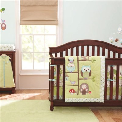 Boutique Owl And Tree Design Unisex Baby Boy Or Girl Bedding 9 Pc Crib Set