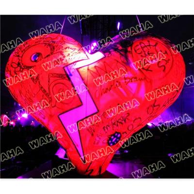 Wedding Decoration Inflatable Heart Model With Silver Letters