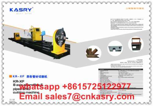 8 axis iron pipe and square tube plasma cutting machine for sale