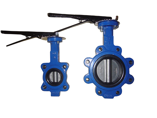 Lugged type with pneumatic actuator wafer type butterfly valves