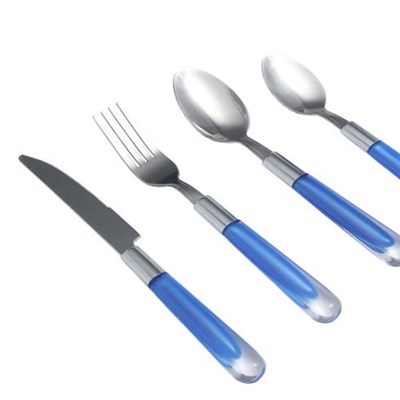 24pices Flatware Set with PS Handle