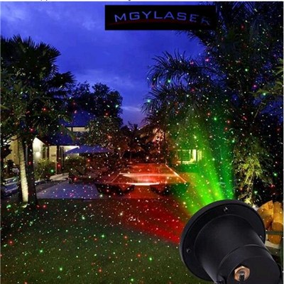 Remote Static Red And Green Sparkling Star Outdoor Landscape Laser Light Christmas Holiday Xmas Tree Show Projector Lights
