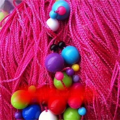 Warp Knitting String Curtain with Globular Beads