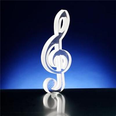 Water Cutting Crystal Music Note