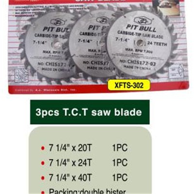 3PC TCT Saw Blades Set(Passed MPA certificate)