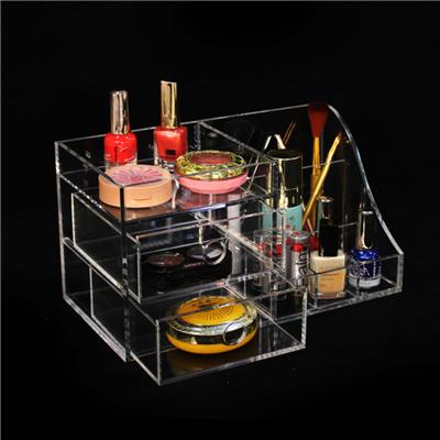 Custom Plexiglass Makeup Storage Nail Polish Display Transparent Acrylic Cosmetic Drawer Organizer Wholesale
