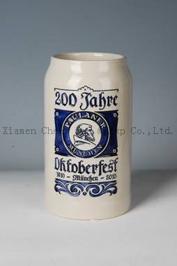 1000ml Customized Logo Pattern Printing Ceramic Beer Cup
