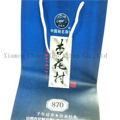 Customized Printing Paper Handbag For Wine