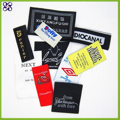Custom brand clothing label, end-folded, direct manufacturer