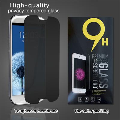 Privacy Anti-Spy Tempered Glass Screen Protector Shield For Samsung Galaxy S3 - Lifetime Replacements Warranty - Retail Packaging