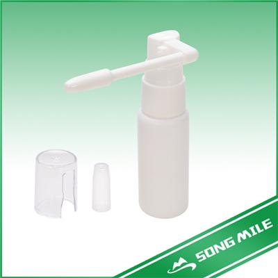 Medical Usage Long Nozzle Nasal Sprayer With PE White Bottle