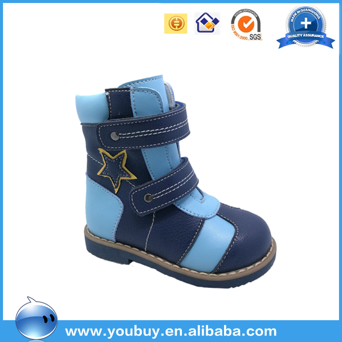 Autumn and winter blue healthy orthopedic shoes for children manufactured in guandong