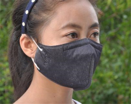 with respiratory anti fog disposable non-woven mask/3D folding black breathable mask