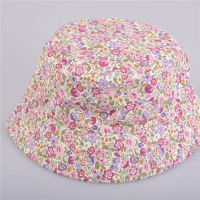 Fashionable Customized Floral Bucket/cotton Floral Lady's Sunshade Bucket