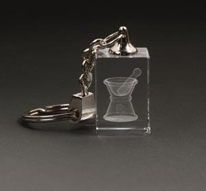 3d Photo Engraved Crystal Cube Keychain