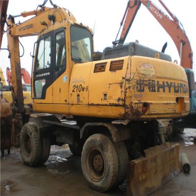 Used Hyraulic Wheel Rubber Excavator R210W-5 For Sale