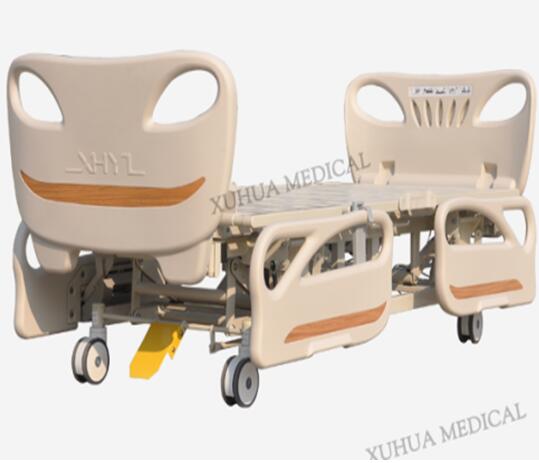 CE ISO Hospital Furniture, Five Functions Electric Hospital Medical Bed with Central Braking Casters Model: XHD-2B