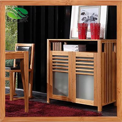 Solid Bamboo Wood Kitchn Storage Cupboard Buffet Organizer Cabinet
