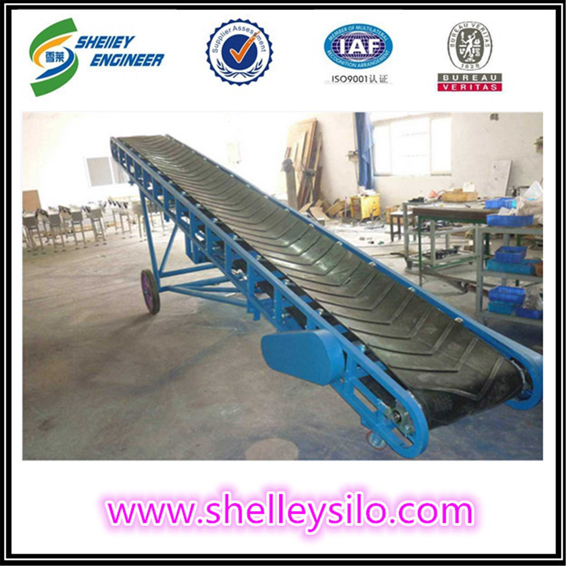 Used rubber grain belt conveyor system 