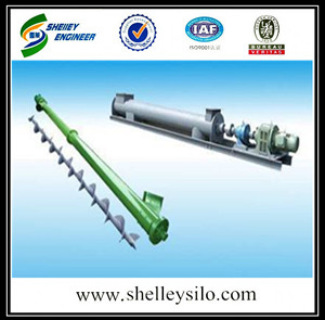 Pellet screw conveyor for grain silo