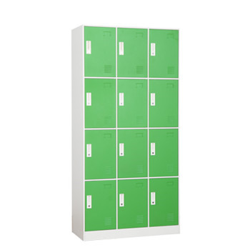High quality steel green 12 door steel cabinet gym locker