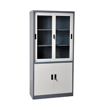 Office design double swing door metal stationary file cabinet