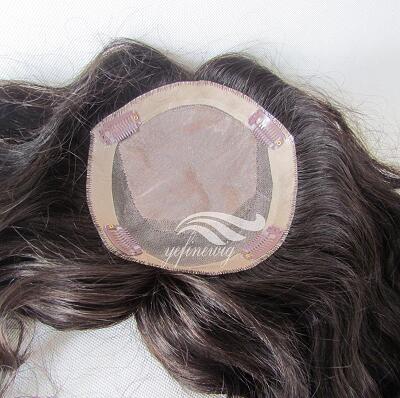European human hair Crown Mono Hair Piece/ Toupee/Topper/wiglet for Women