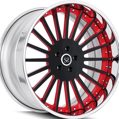 Red Center 2PC Forged Wheel Rims