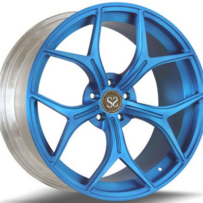 Electric Blue Forged Magnesium Wheel