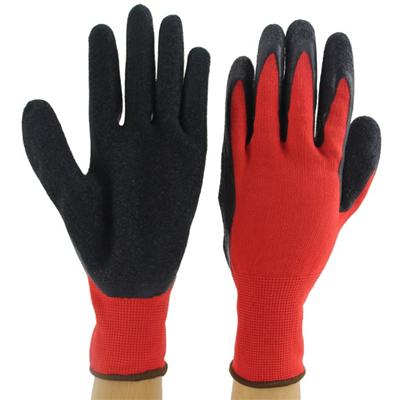 Red PU Coated Latex Glove With Cheap Price