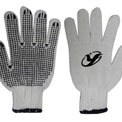 Pvc Dotted Gloves, Black Color 10gauge ,650g