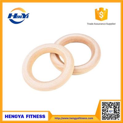 Hot Selling Wooden Gym Ring With Strap
