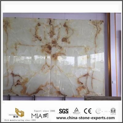 Latest Design Nature White Onyx Marble For Hotel With Beautiful Pattern From Onyx Manufacturer
