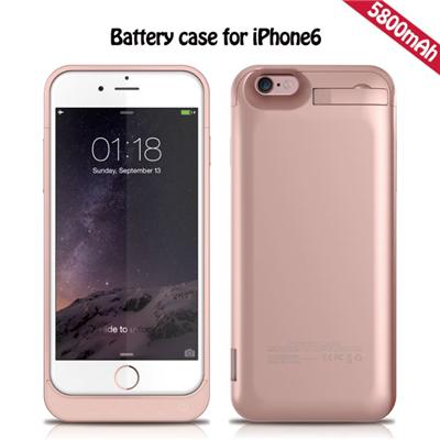 Hot 5800 MAh External Battery Case For Iphone 6, Power Bank Phone Cover With Stand