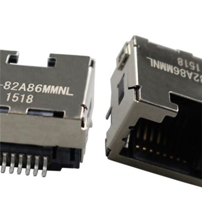 Tab UP Mid-mount RJ45 Female Connector Without LED Without Spring
