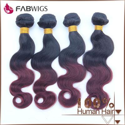 Peruvian Body Wave Human Hair 2 Tone/3 Tone Ombre Color