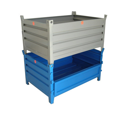 Fixed stackable storage rack container