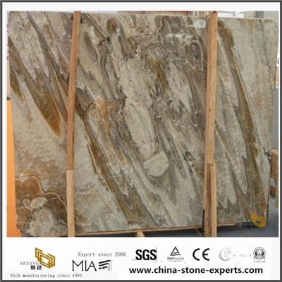 China Mulicolor Golden Yellow Onyx Slab For Hotel Decoration
