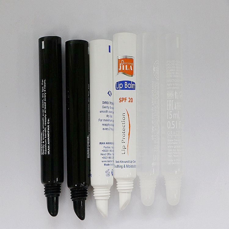 OEM 5-30g custom lip gloss tube lipstick tube packaging cosmetic plastic tube