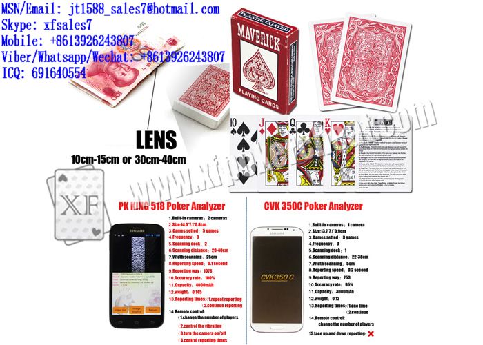 XF MAVERICK Paper Playing Cards Marked With Invisible Bar-Codes For Poker Scanners And Backside Markings For UV Contact Lenses / Omaha cheat / cheat in poker / cheat poker / cheat poker cards / cheat 