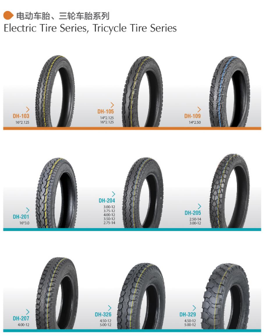 Electric Bicycle & Tricycle Tires