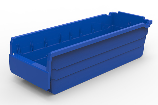 Plastic storage box for warehouse storage and handling