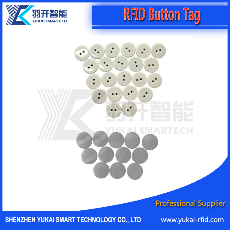 Long Distance HF/UHF Rfid Tags Small Size Button Cheap Price For Laundry Tag label