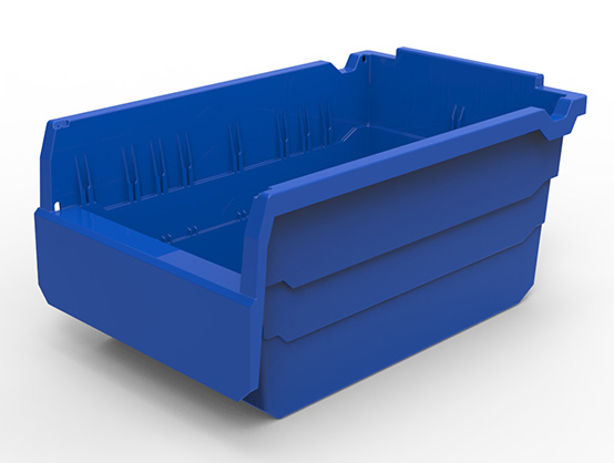 Value plastic parts bins in various sizes